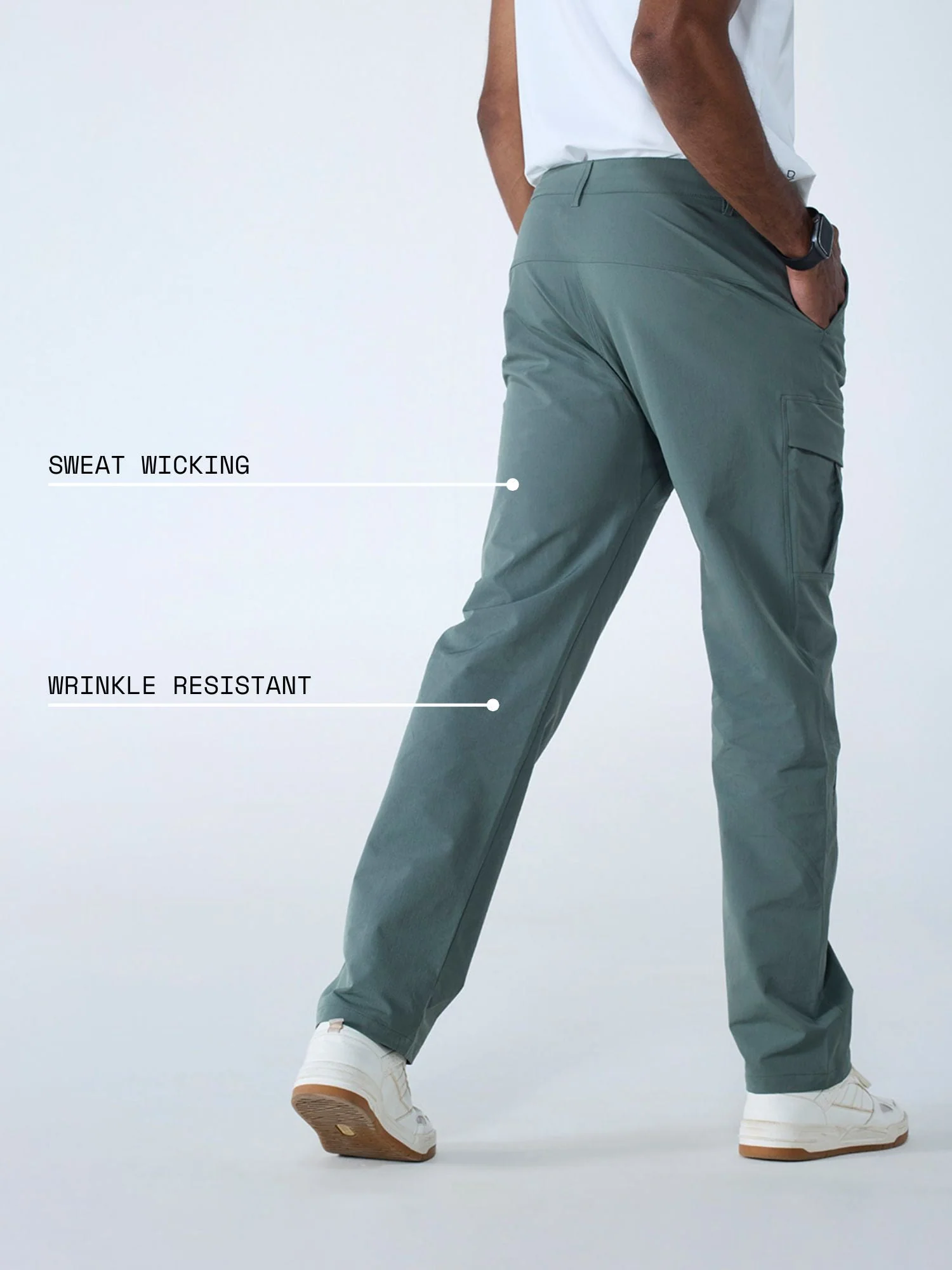 Olive Stride Cargo Pants - Image 4