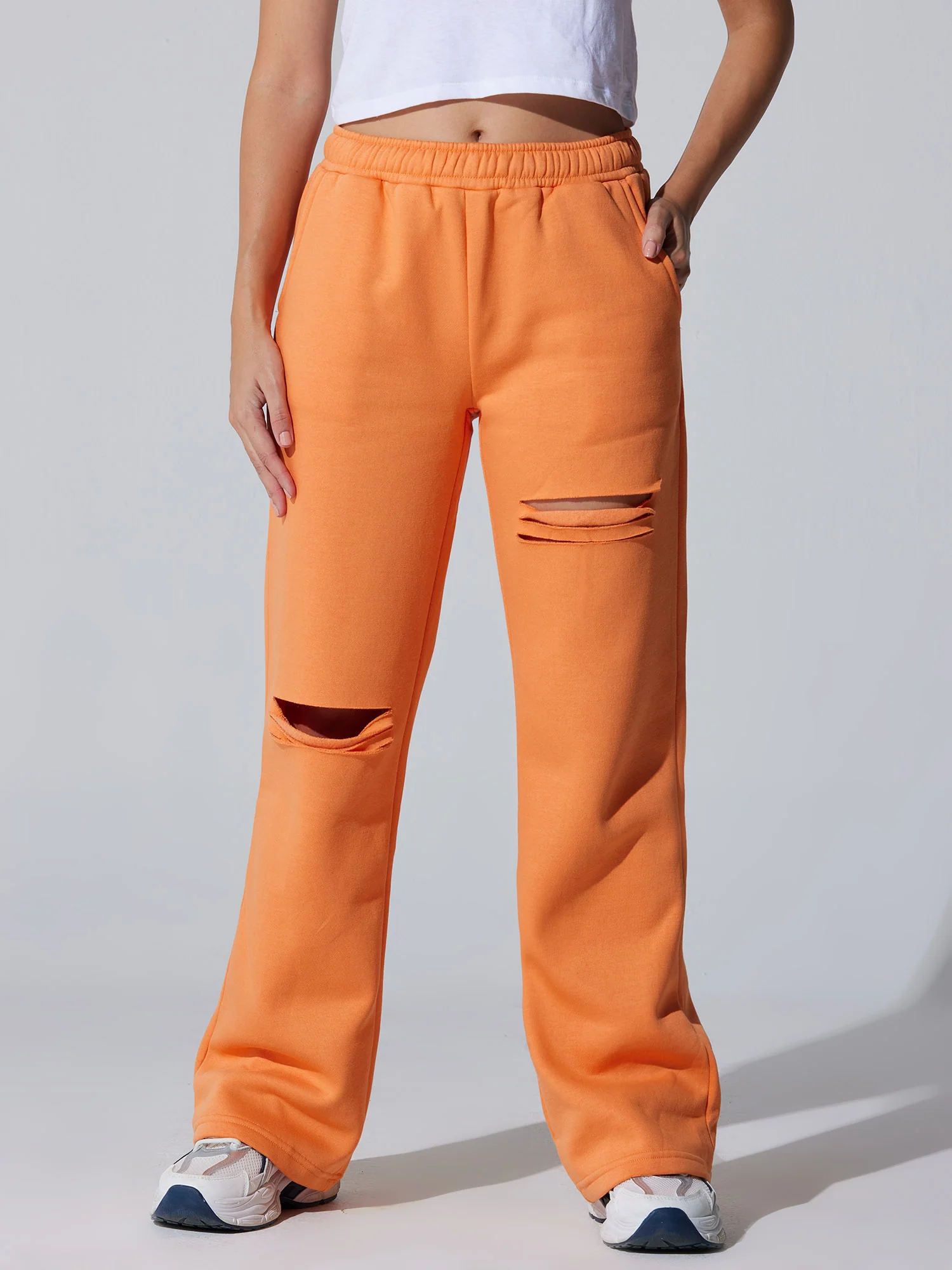 Orange Dual Slit Adapt Joggers