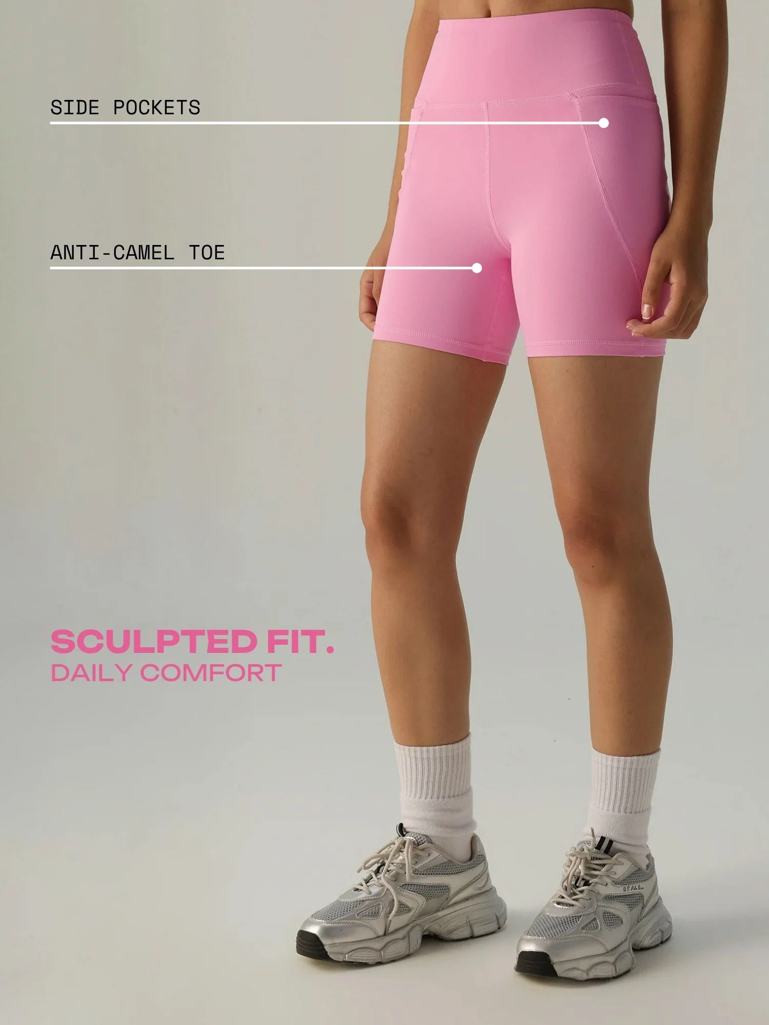 Pink Sculpt Booty Shorts - Image 3
