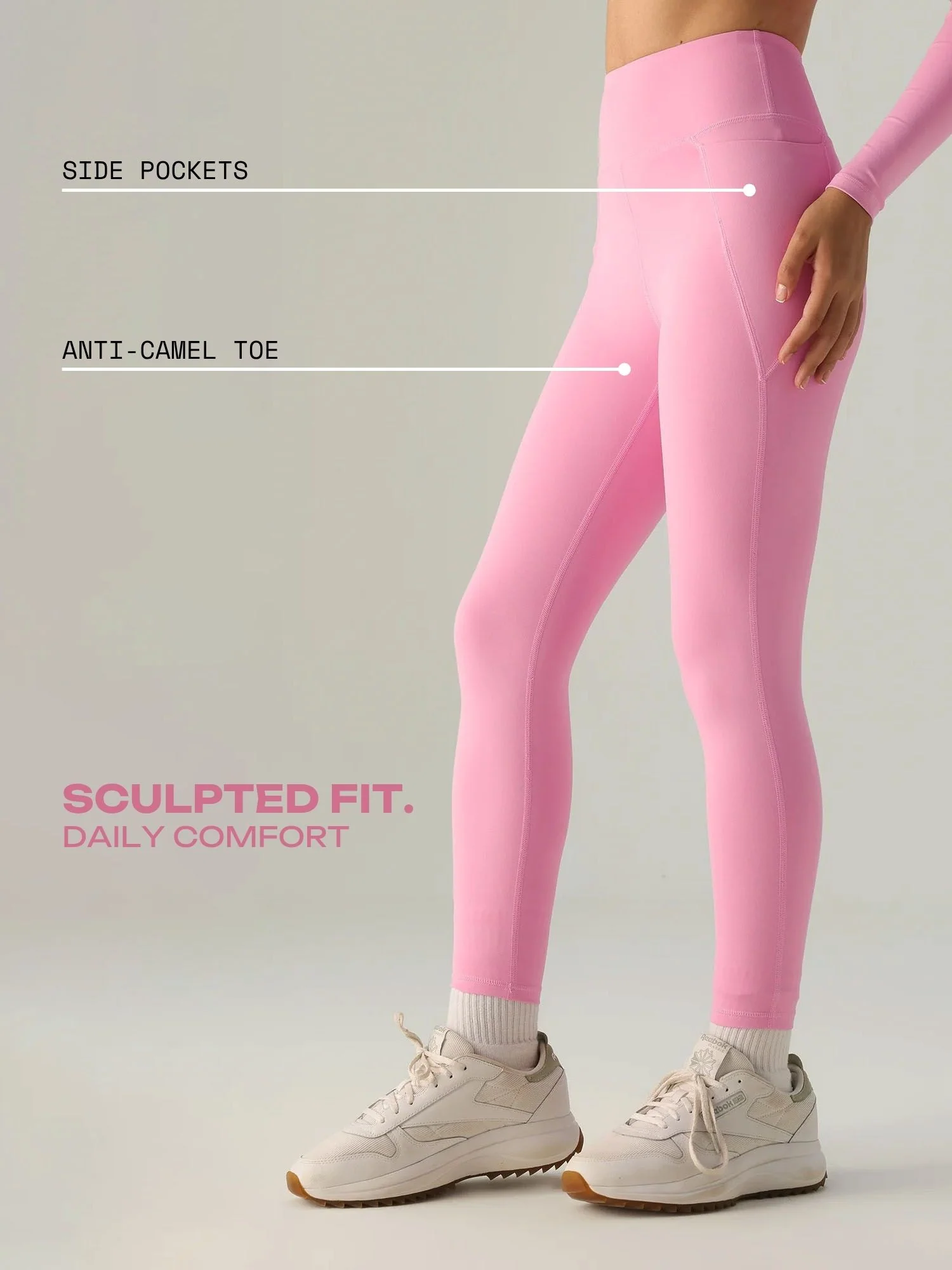 Pink Sculpt Core Leggings - Image 3