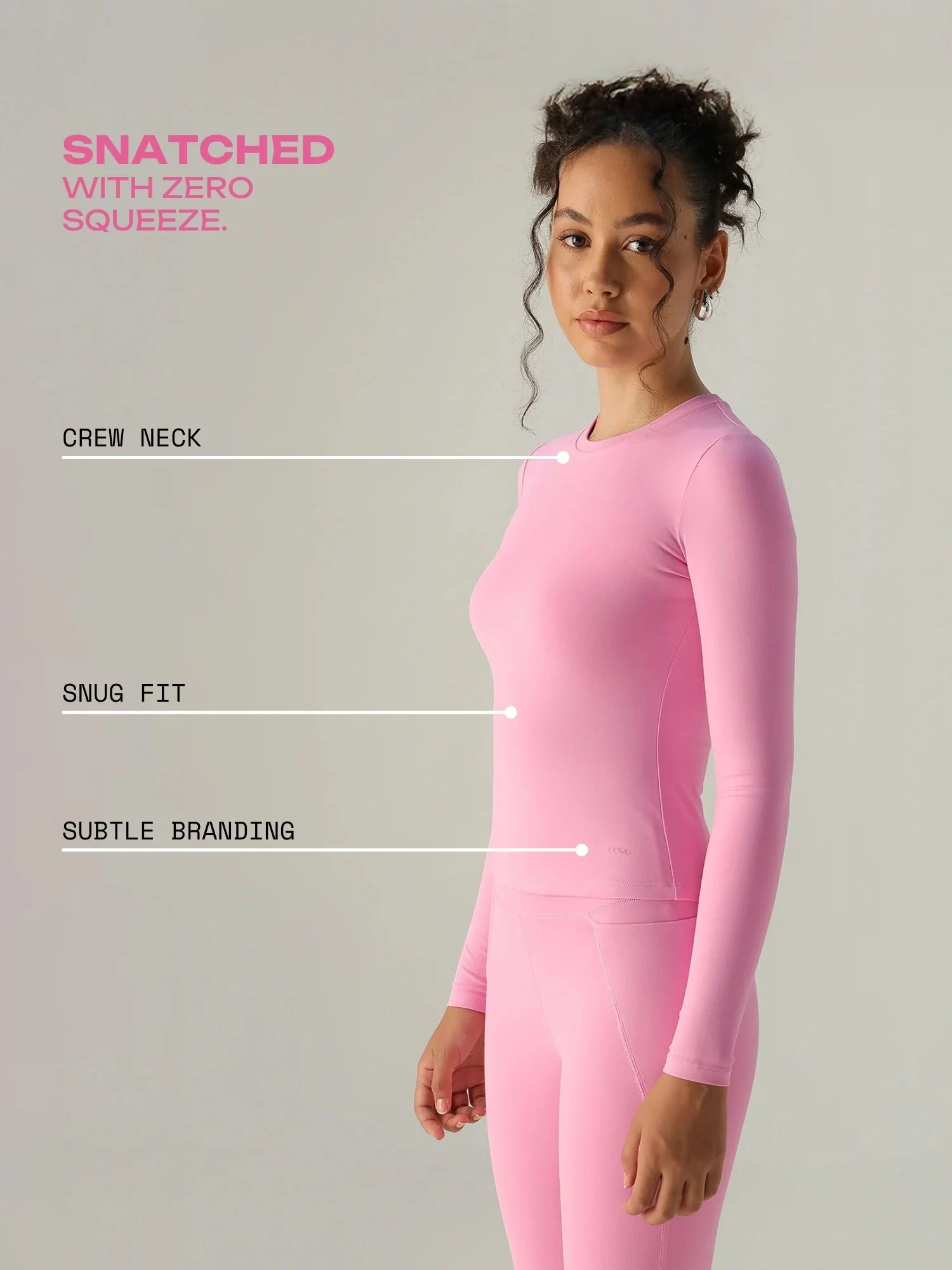 Pink Sculpt Crew Top - Image 3