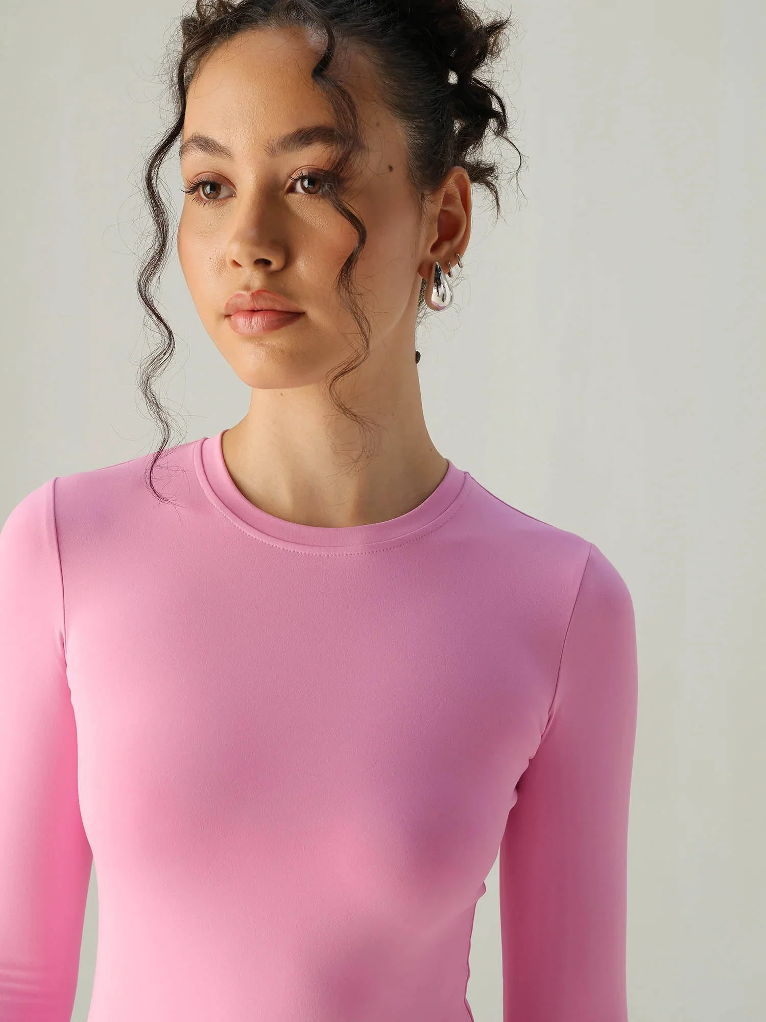 Pink Sculpt Crew Top - Image 6
