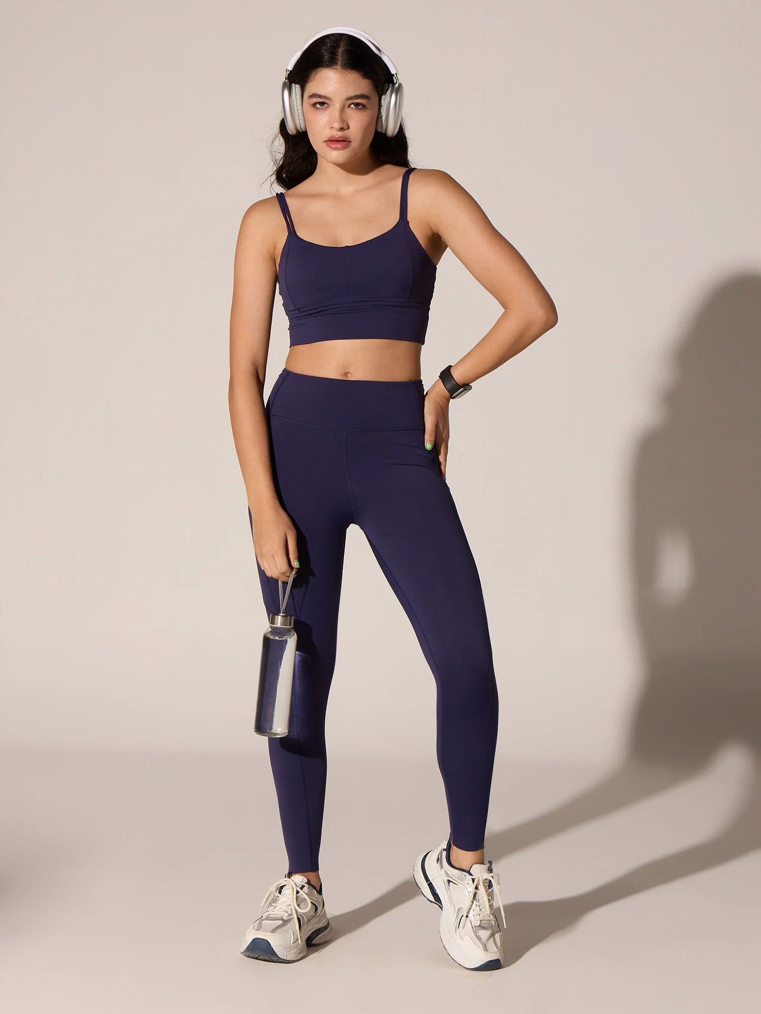 Purple Twin Strap Sports Bra - Image 2