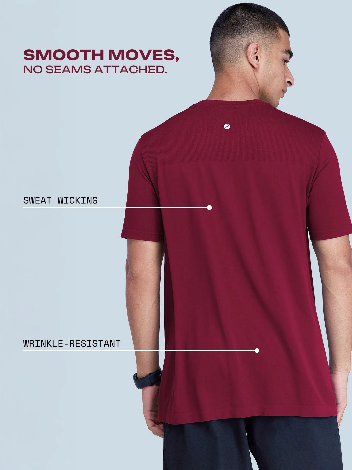 Red Pulse Seamless Tee - Image 3