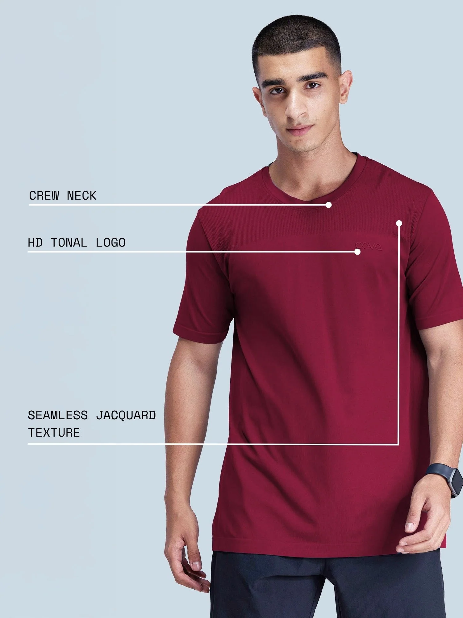 Red Pulse Seamless Tee - Image 4
