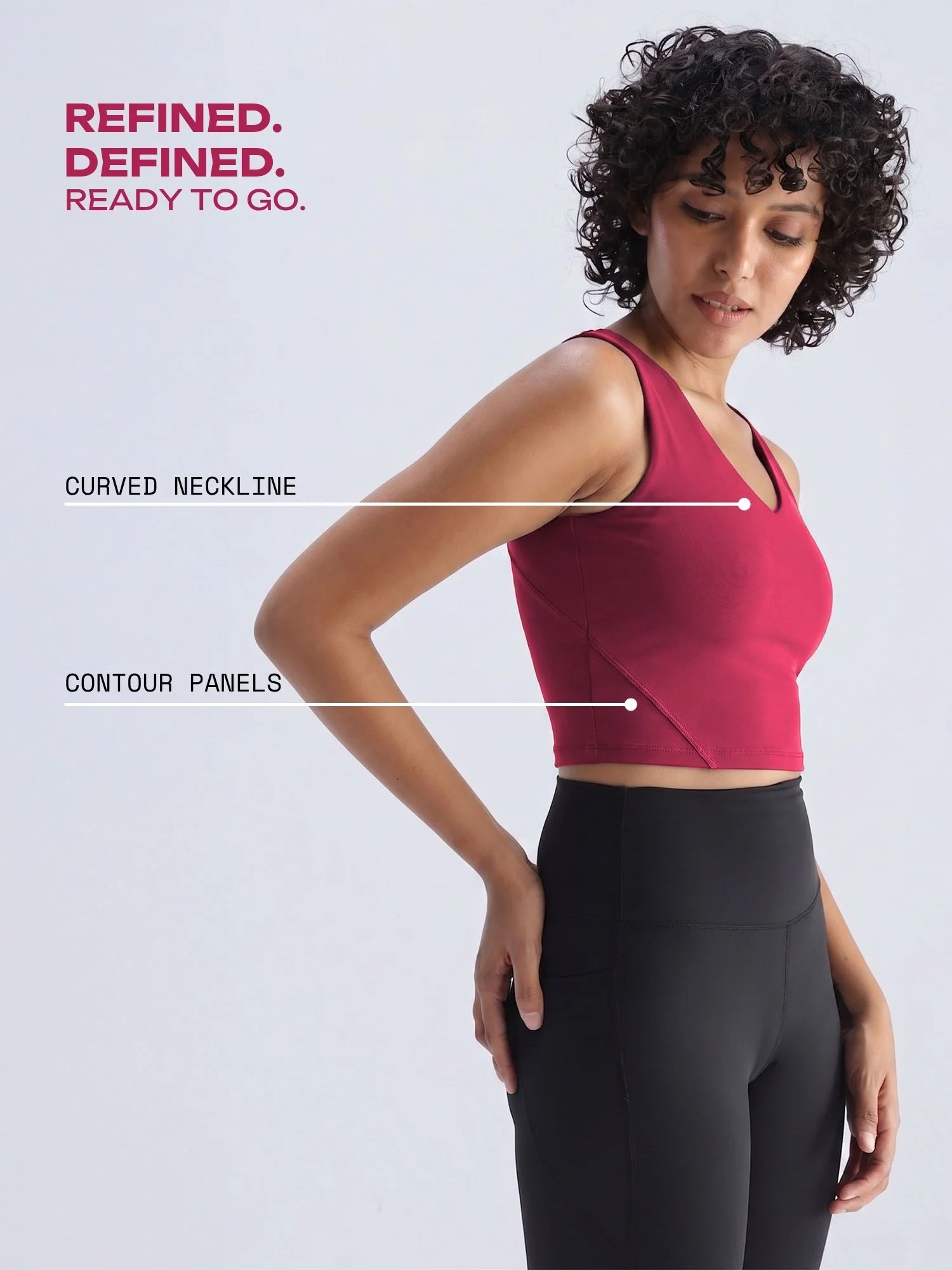Ruby Refine Crop Tank - Image 3