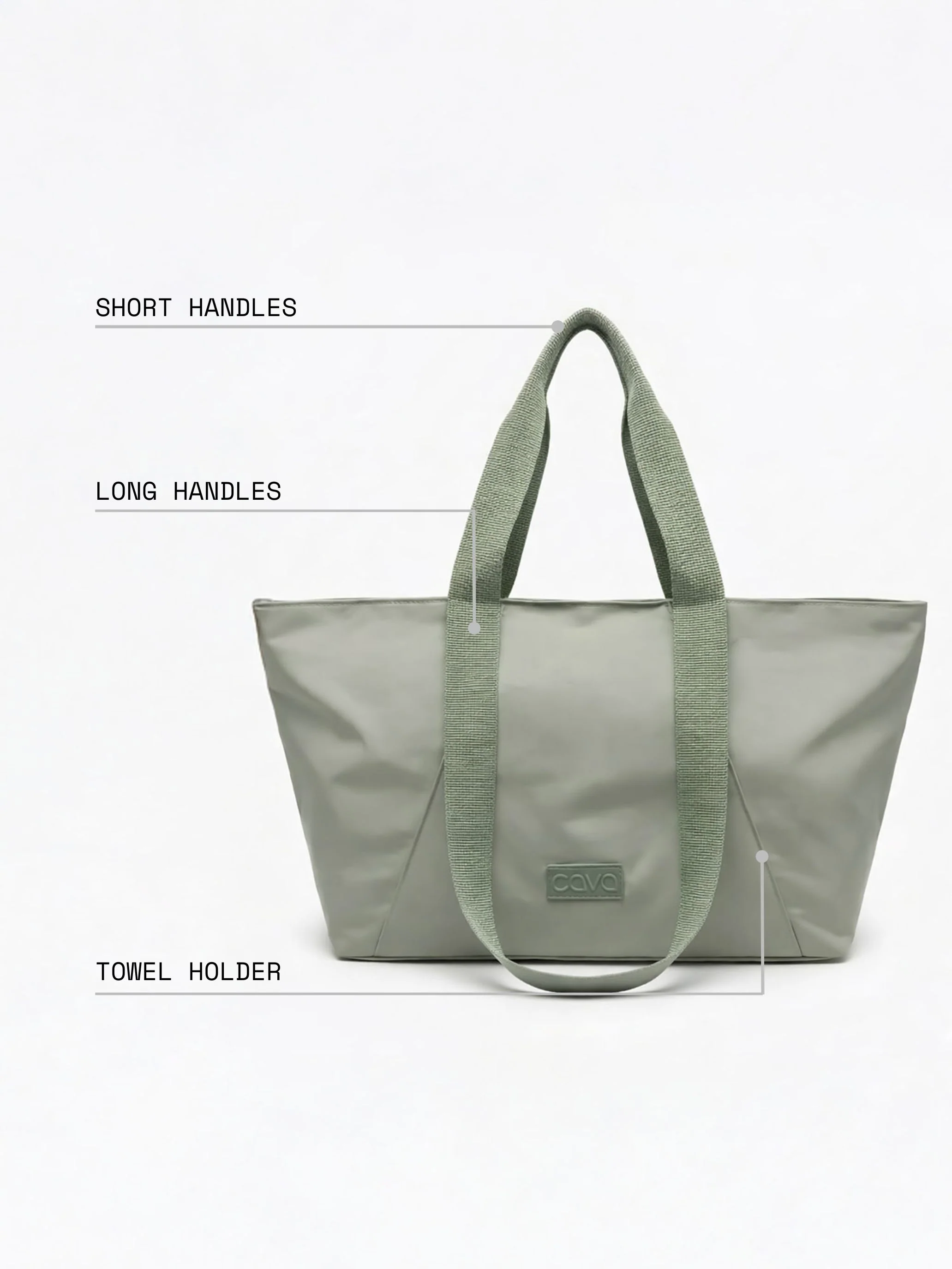 Sage Green Cava Essential Tote - Image 3