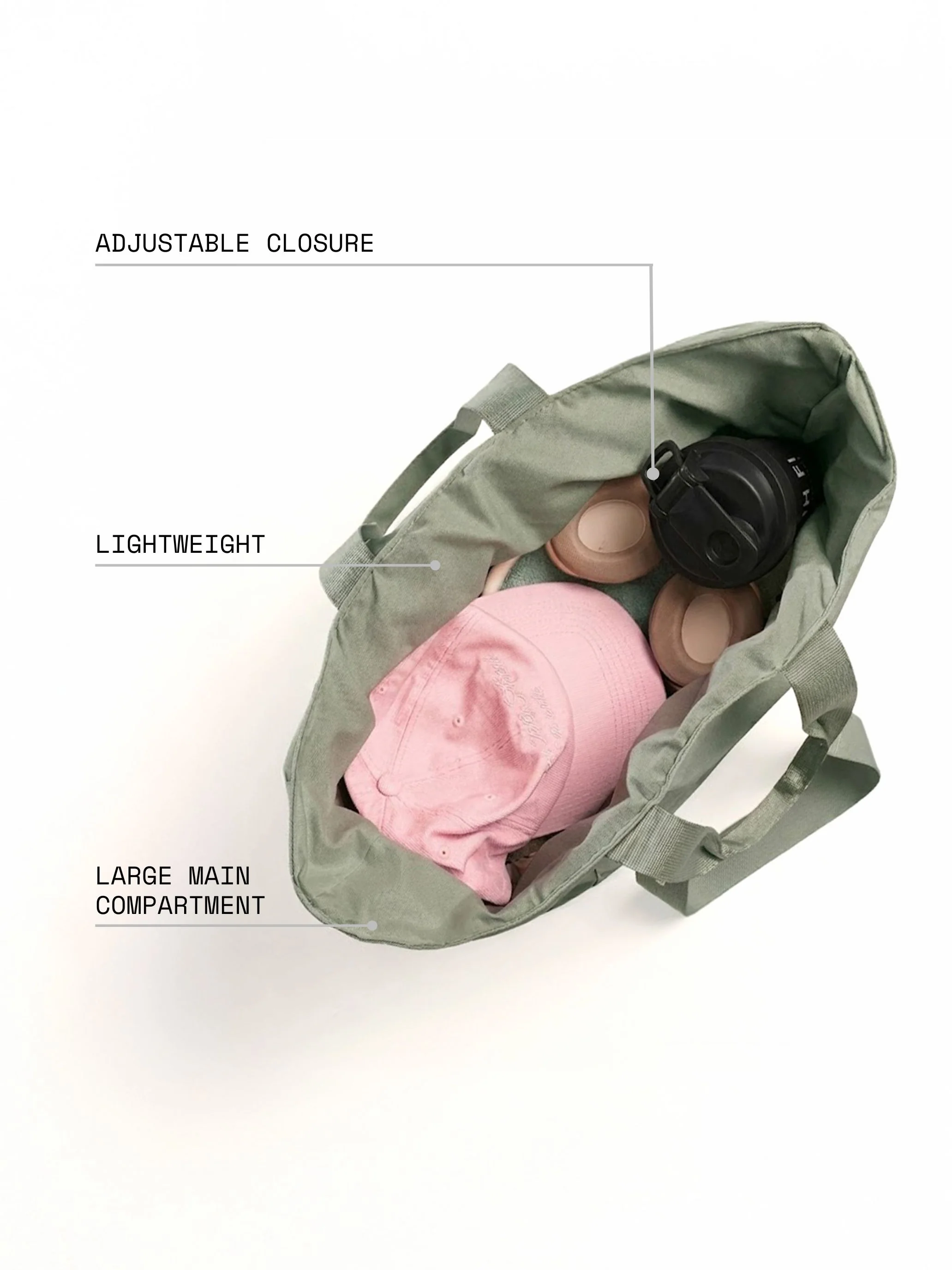 Sage Green Cava Essential Tote - Image 4