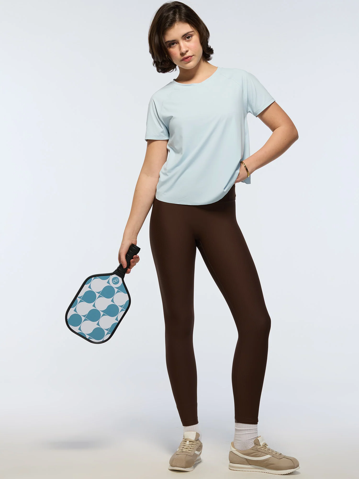 Sky Blue Overlap Tee - Image 2