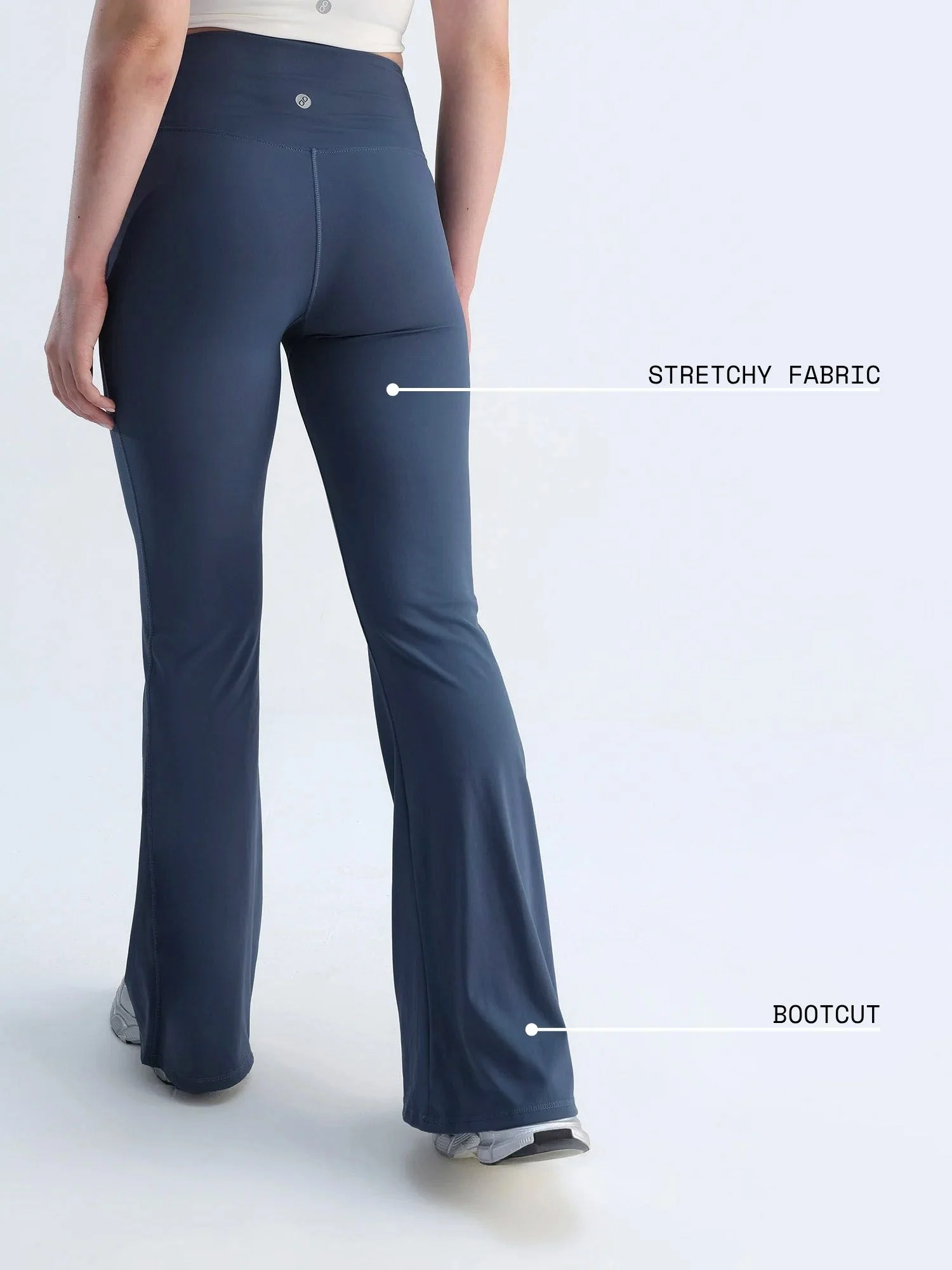 Steel Blue  Hourglass Flared Leggings - Image 5