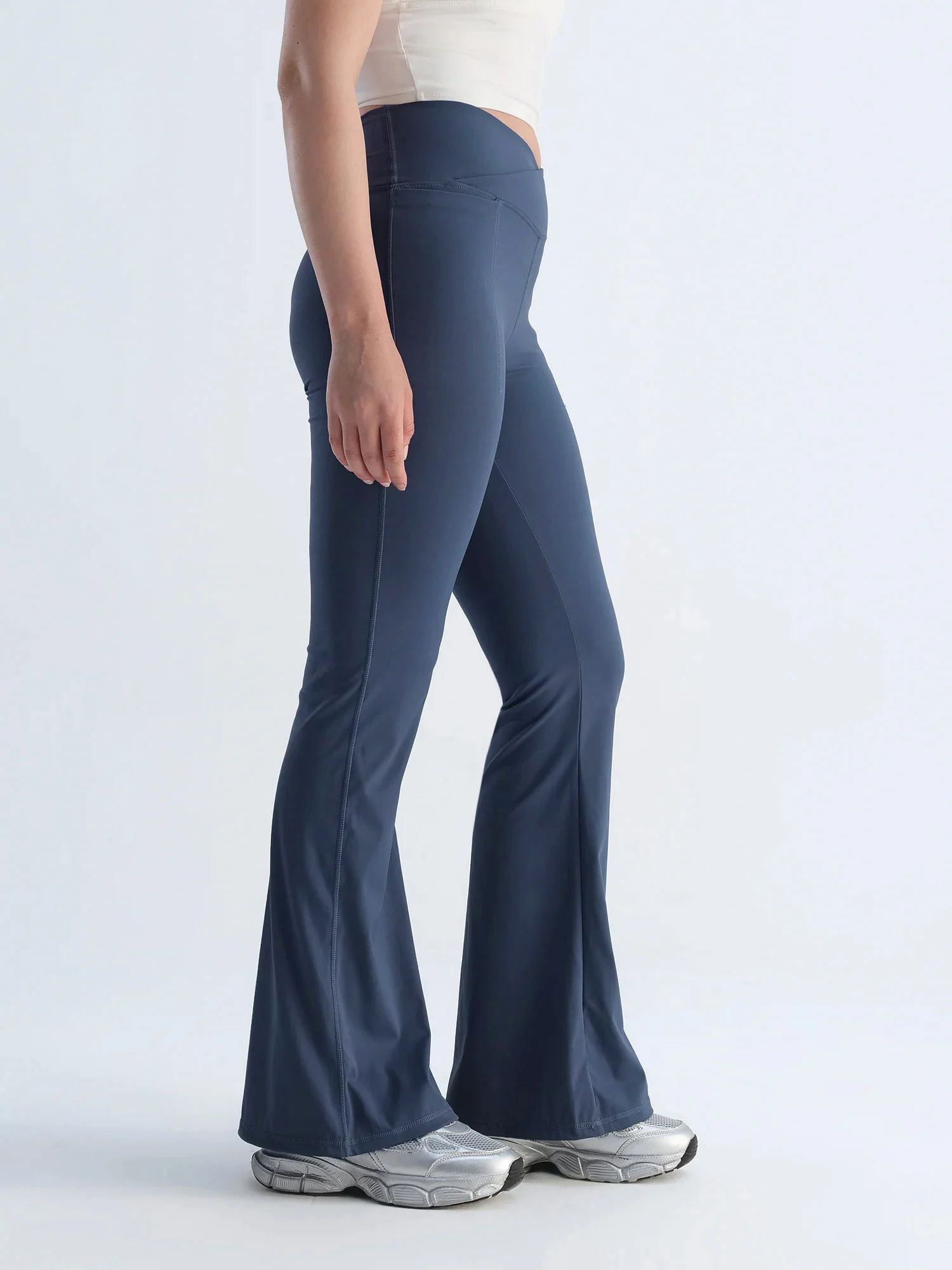 Steel Blue  Hourglass Flared Leggings - Image 6