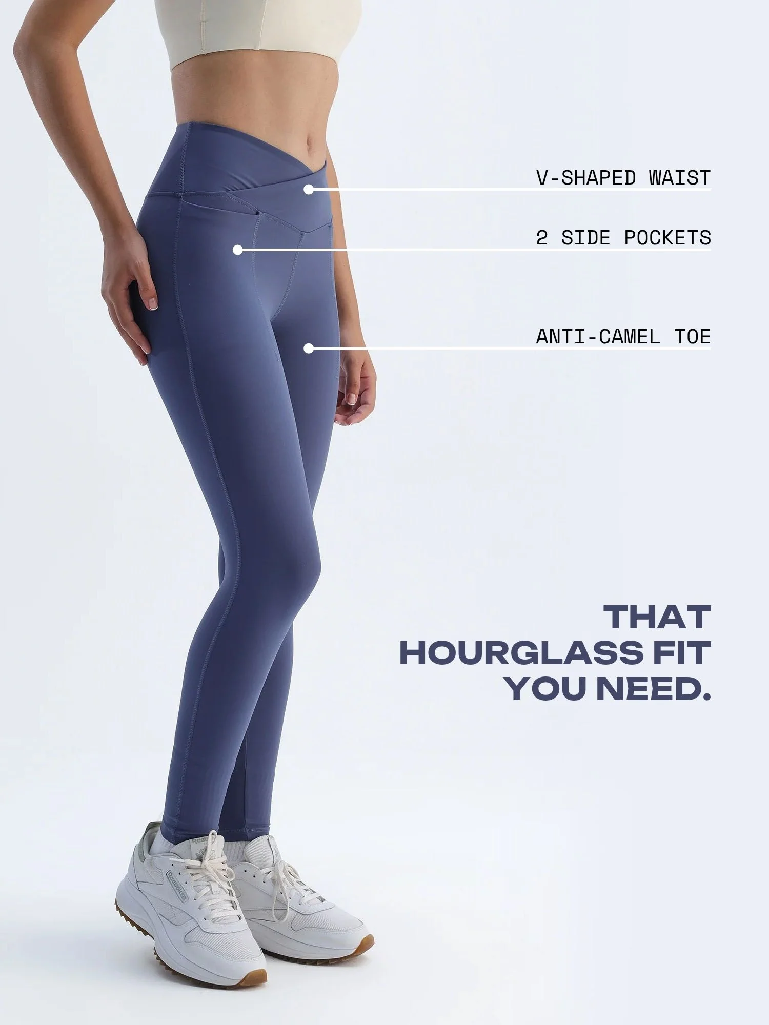 Steel Blue Hourglass Snug Leggings - Image 3