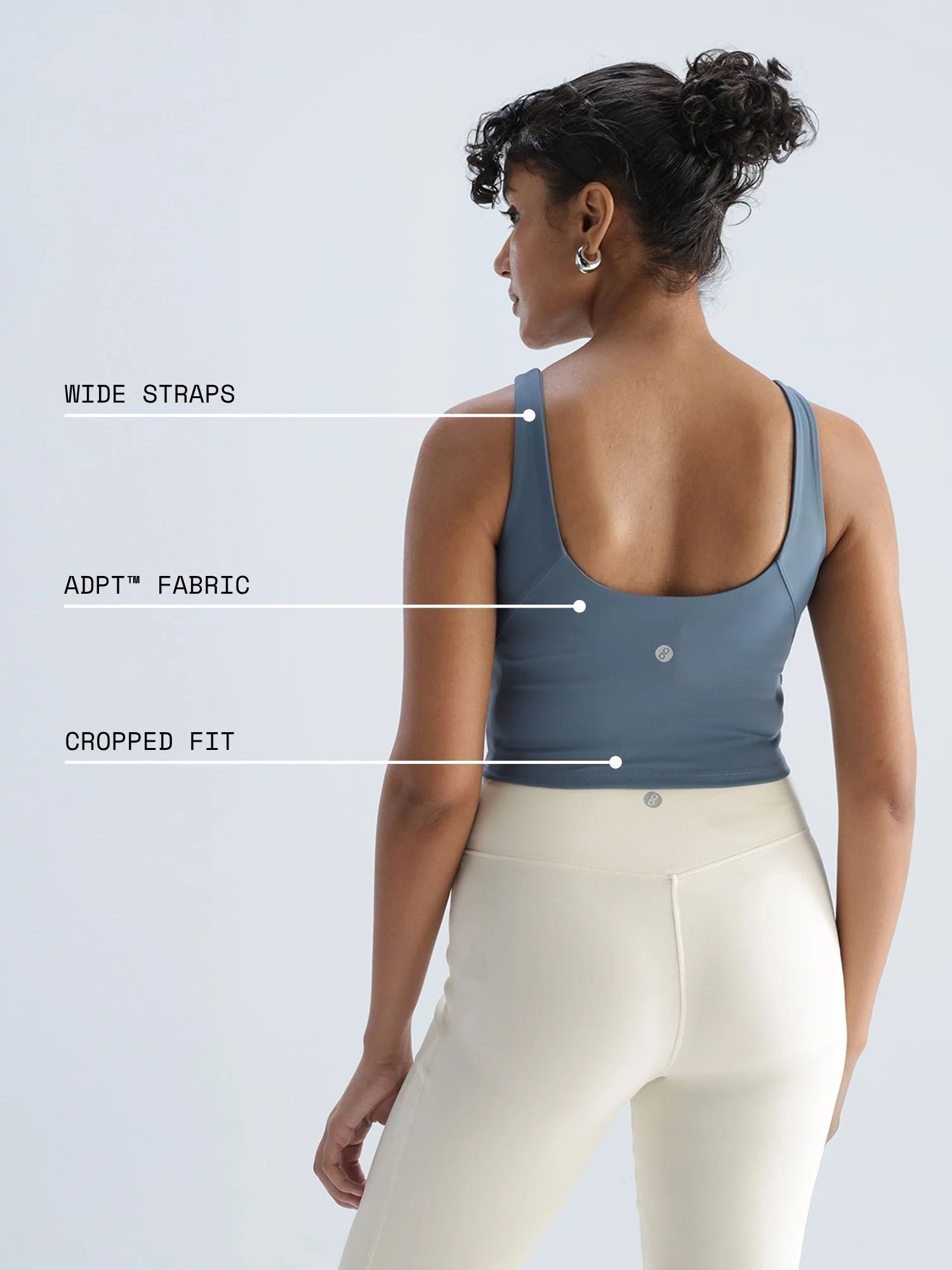 Steel Blue Refine Crop Tank - Image 4