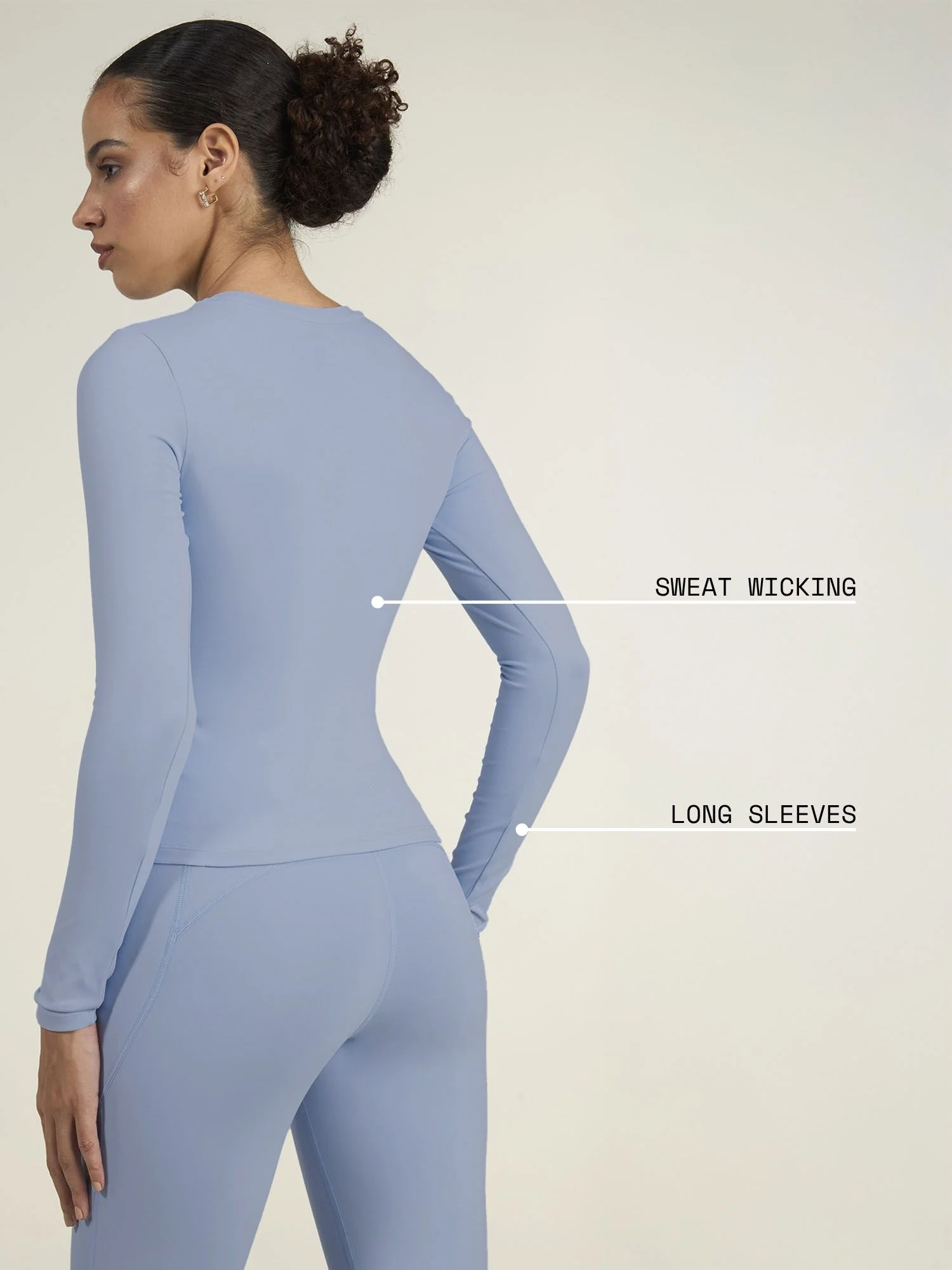 Storm Blue Sculpt Crew Top - Image 4