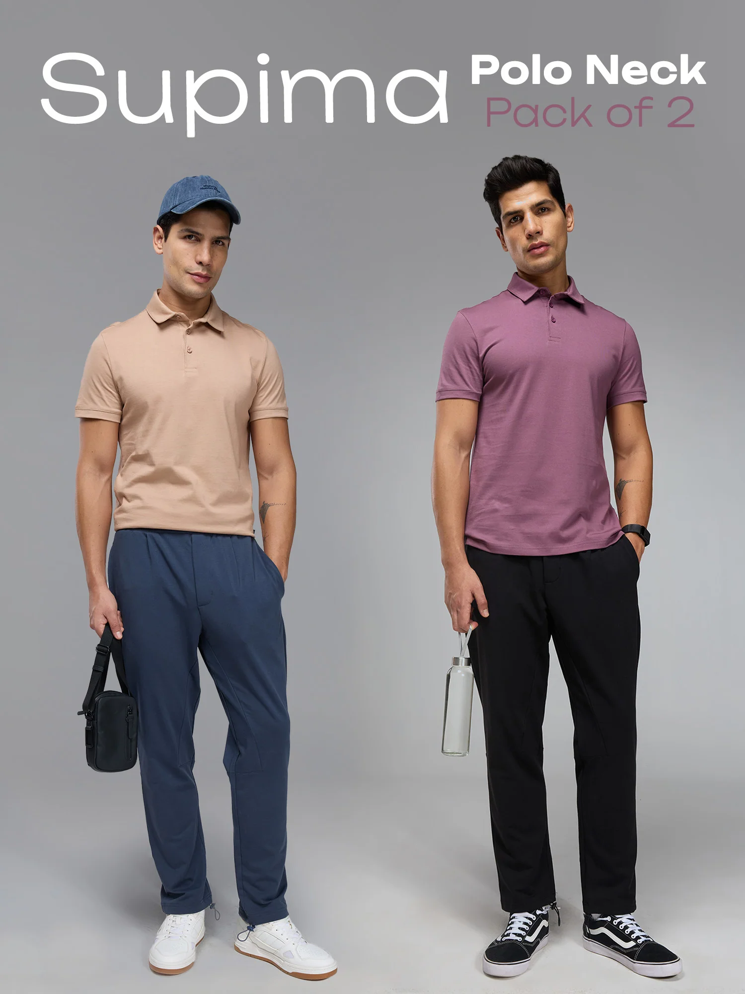 Supima Polo T-shirts - Pack of 2