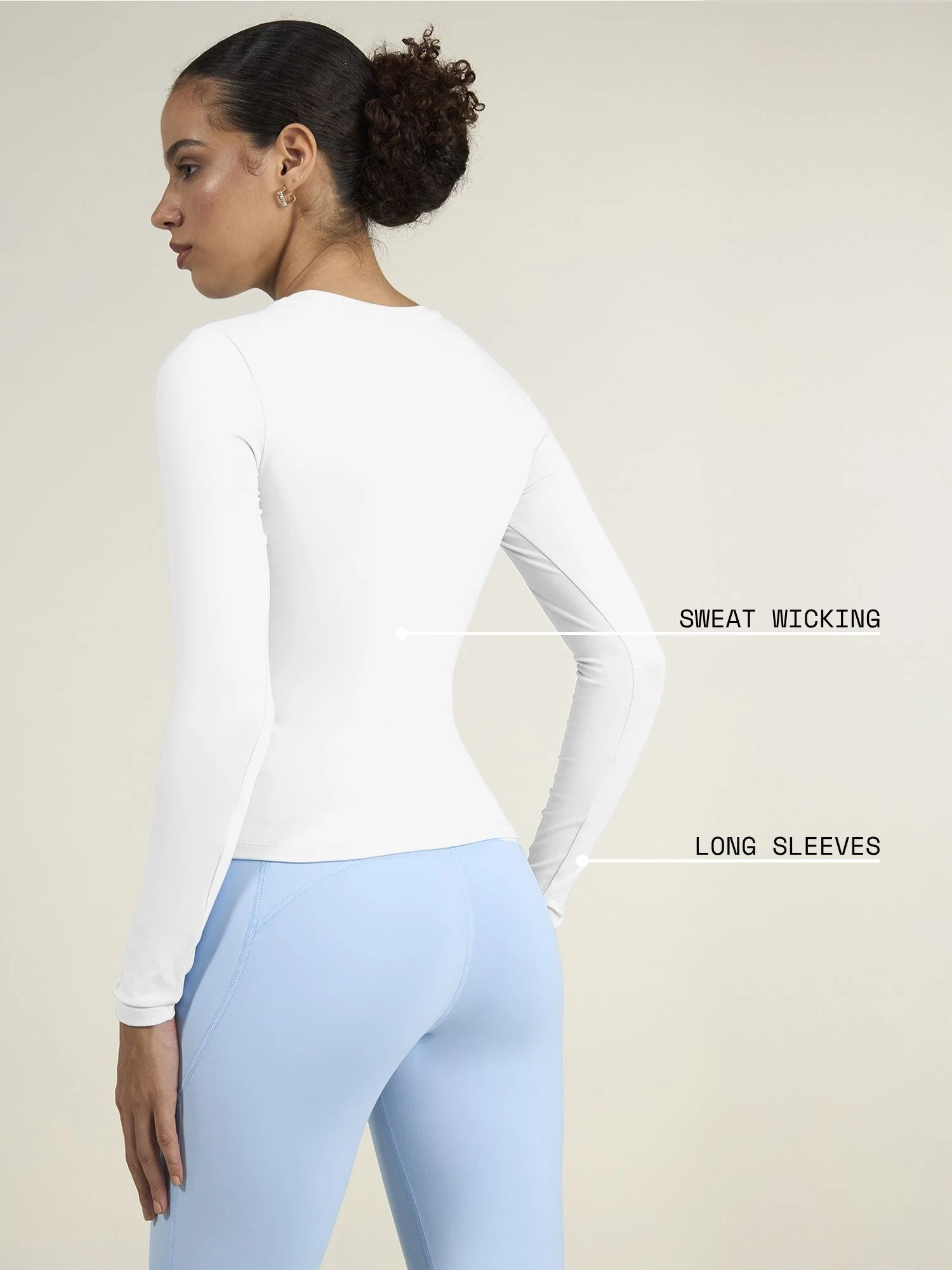 White Sculpt Crew Top - Image 3