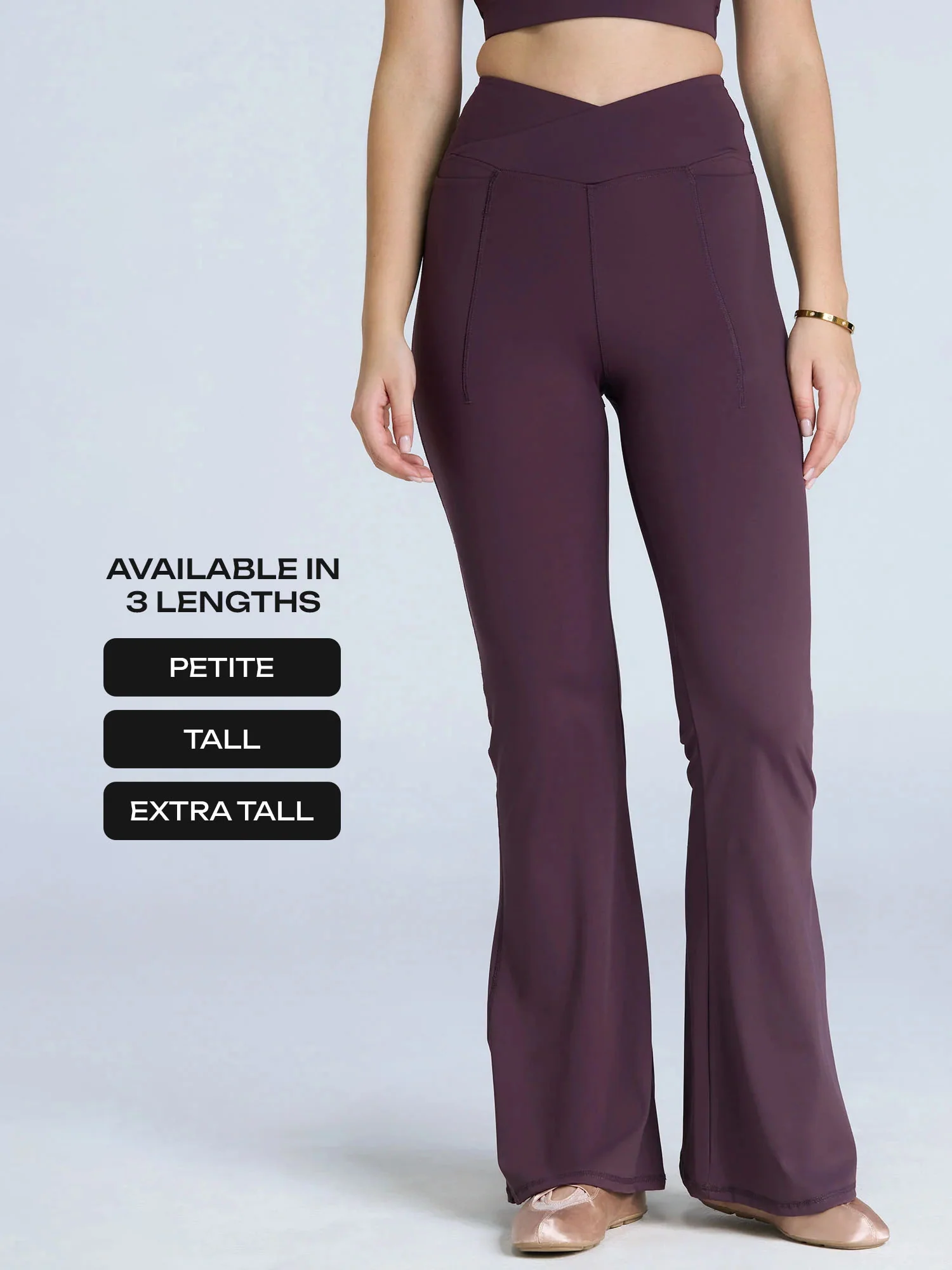 Wine Hourglass Flared Leggings - Image 10