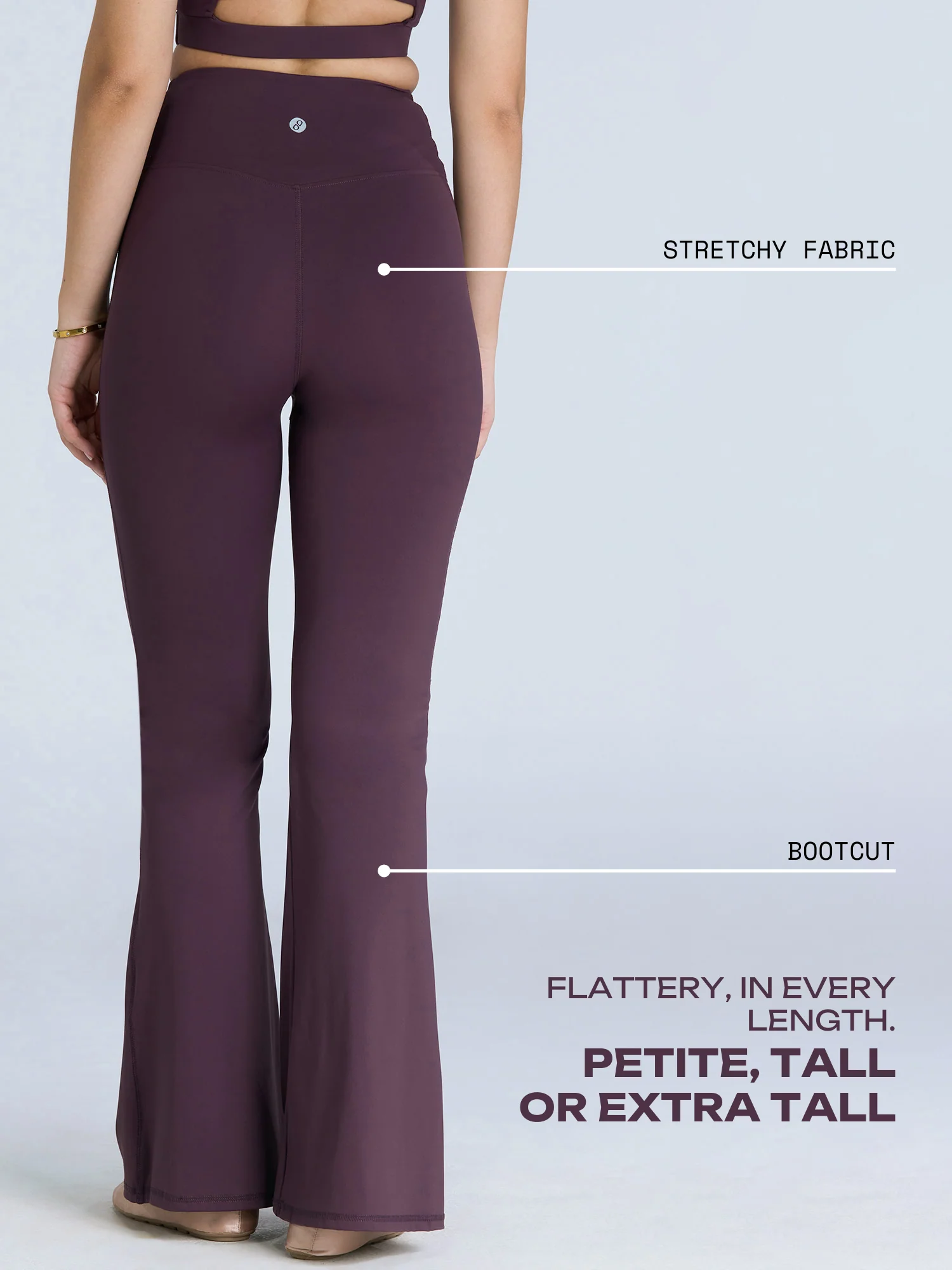 Wine Hourglass Flared Leggings - Image 13