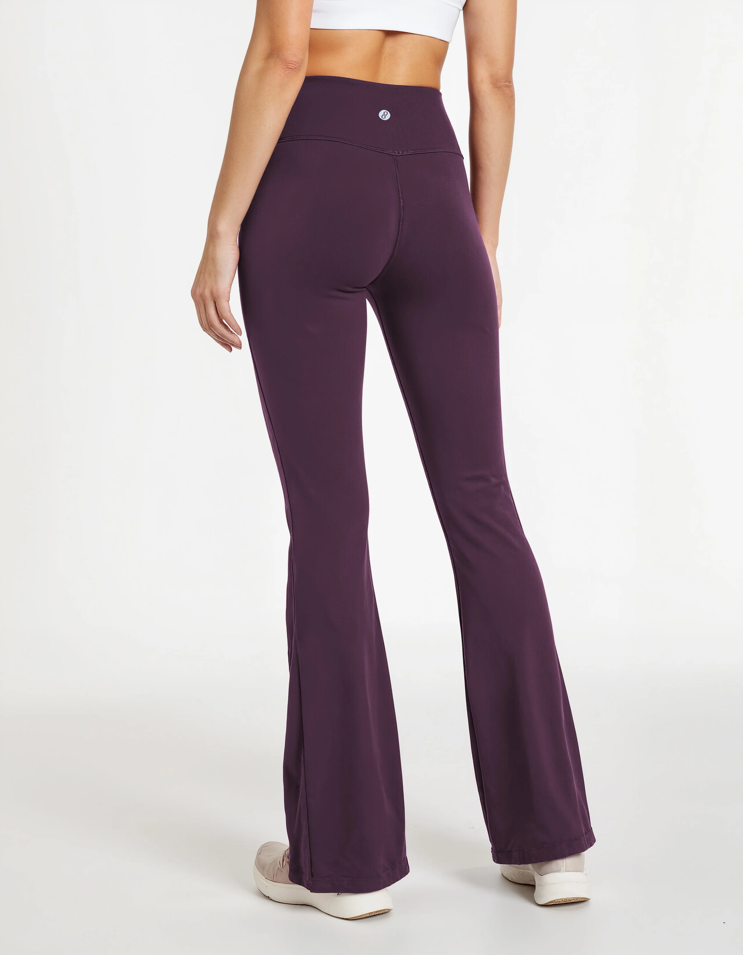 Wine Hourglass Flared Leggings - Image 25