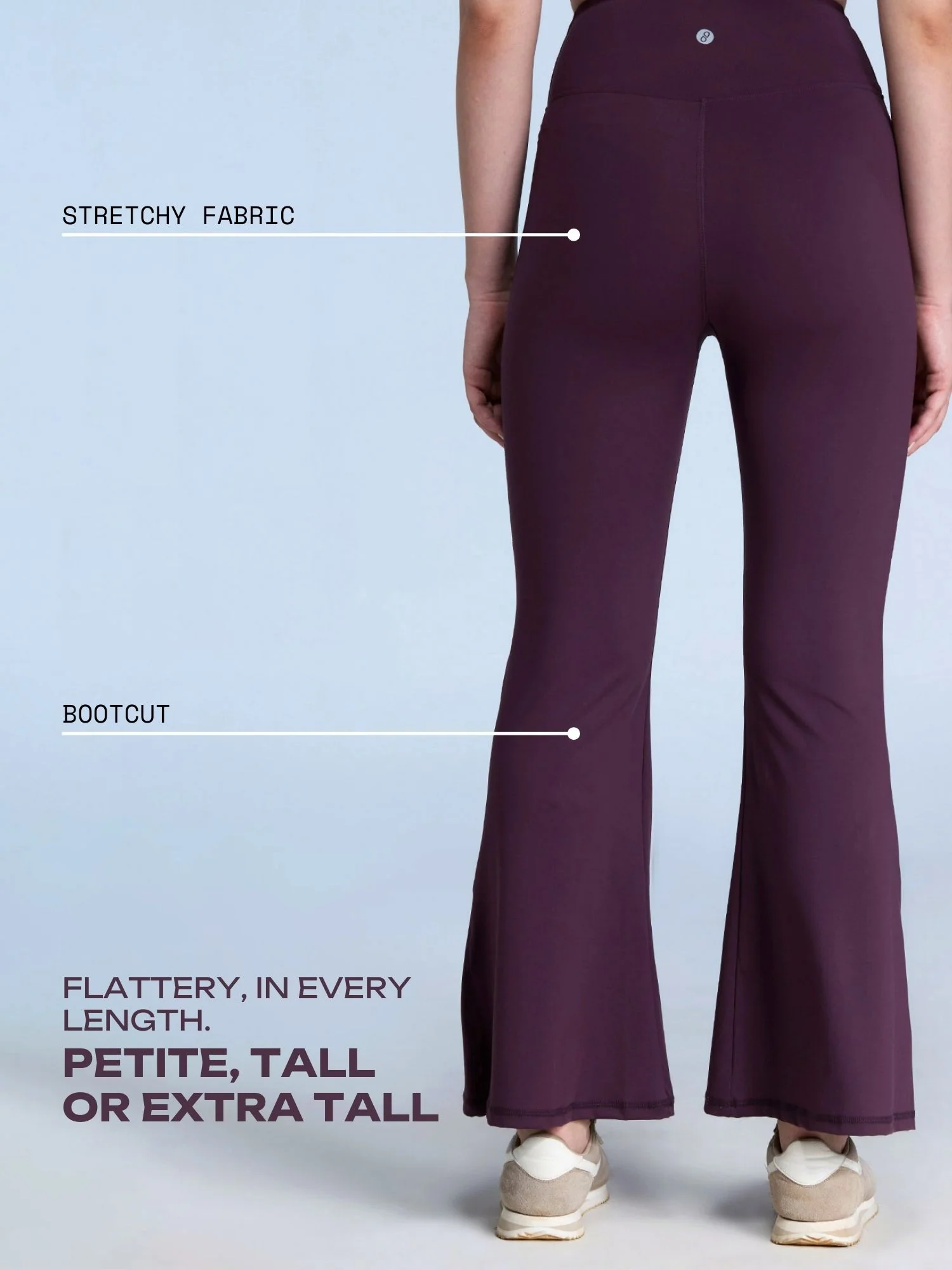 Wine Hourglass Flared Leggings - Image 4
