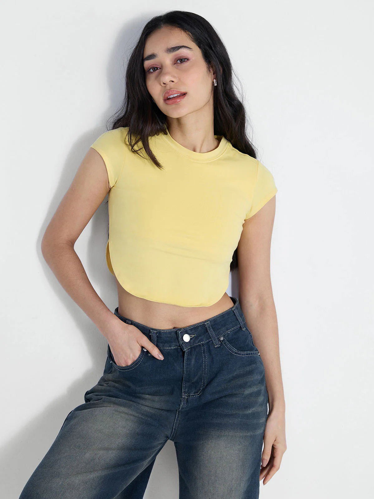 Yellow Cotton Baby Tee