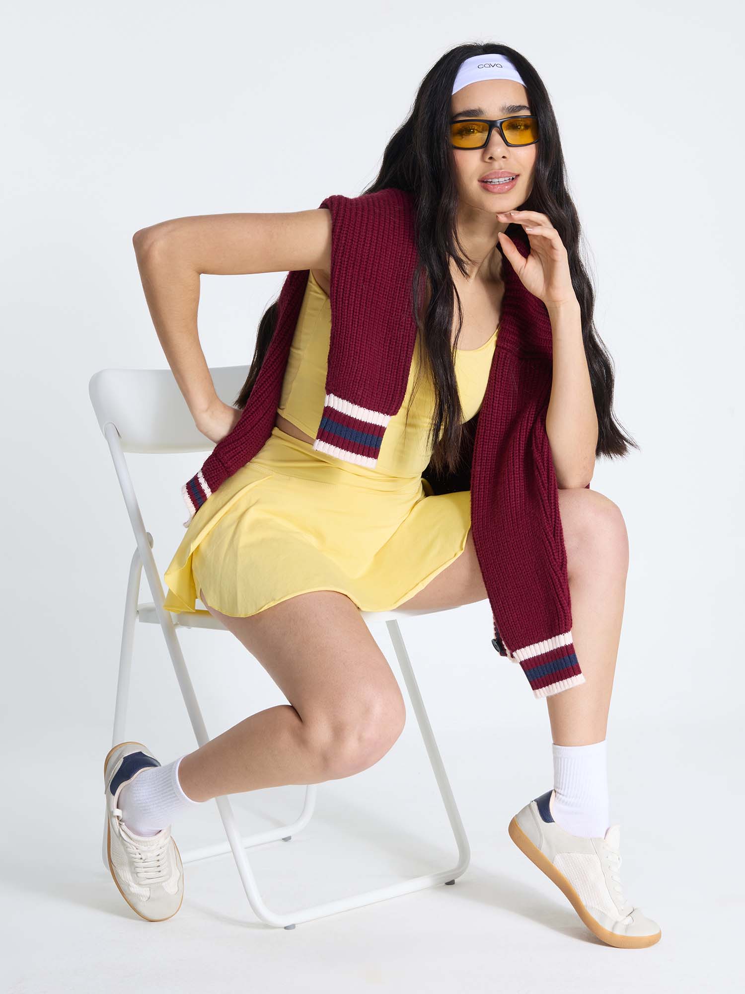 Yellow Cotton Twirl Skorts - Image 2